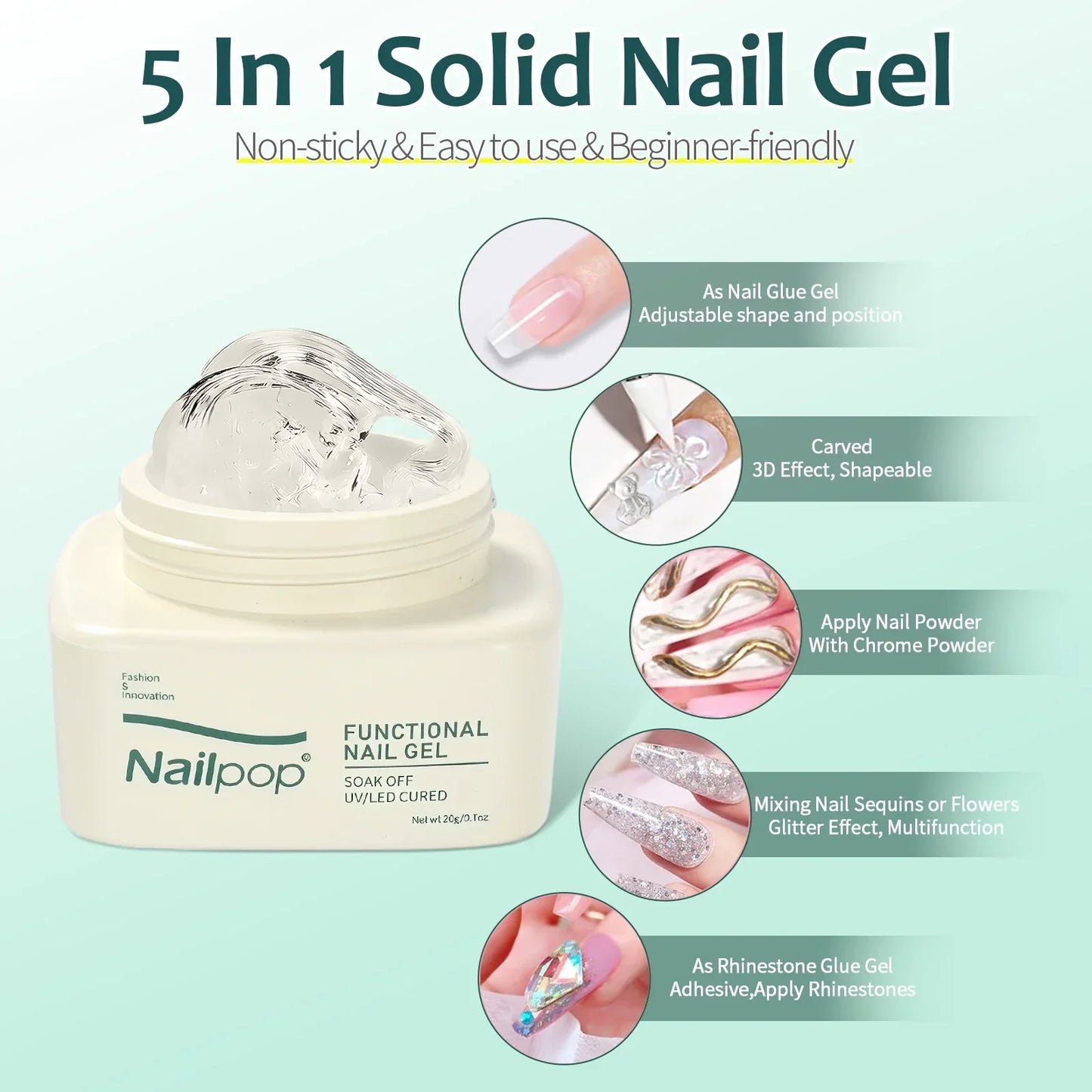 Clear UV Gel for Press On Nails Tips