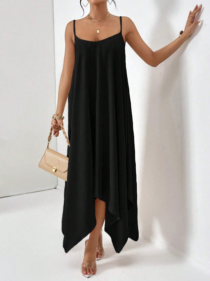 Scoop Neck Midi Cami Dress - MONLANE