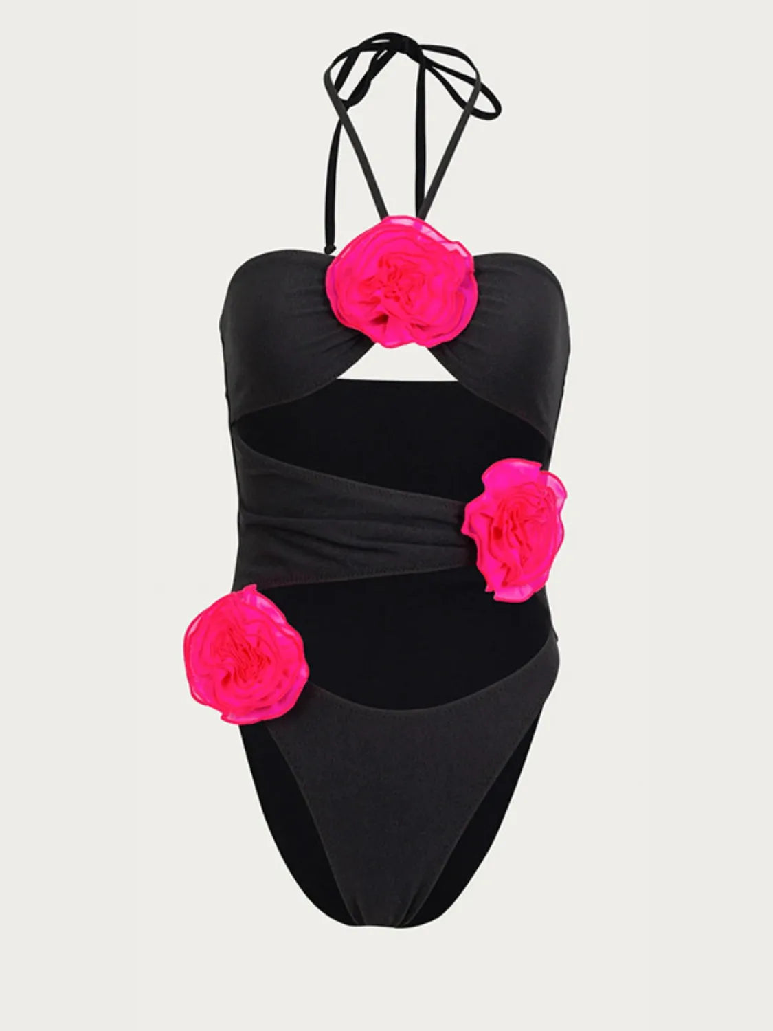 Flower Cutout One-Piece Swimwear - MONLANE