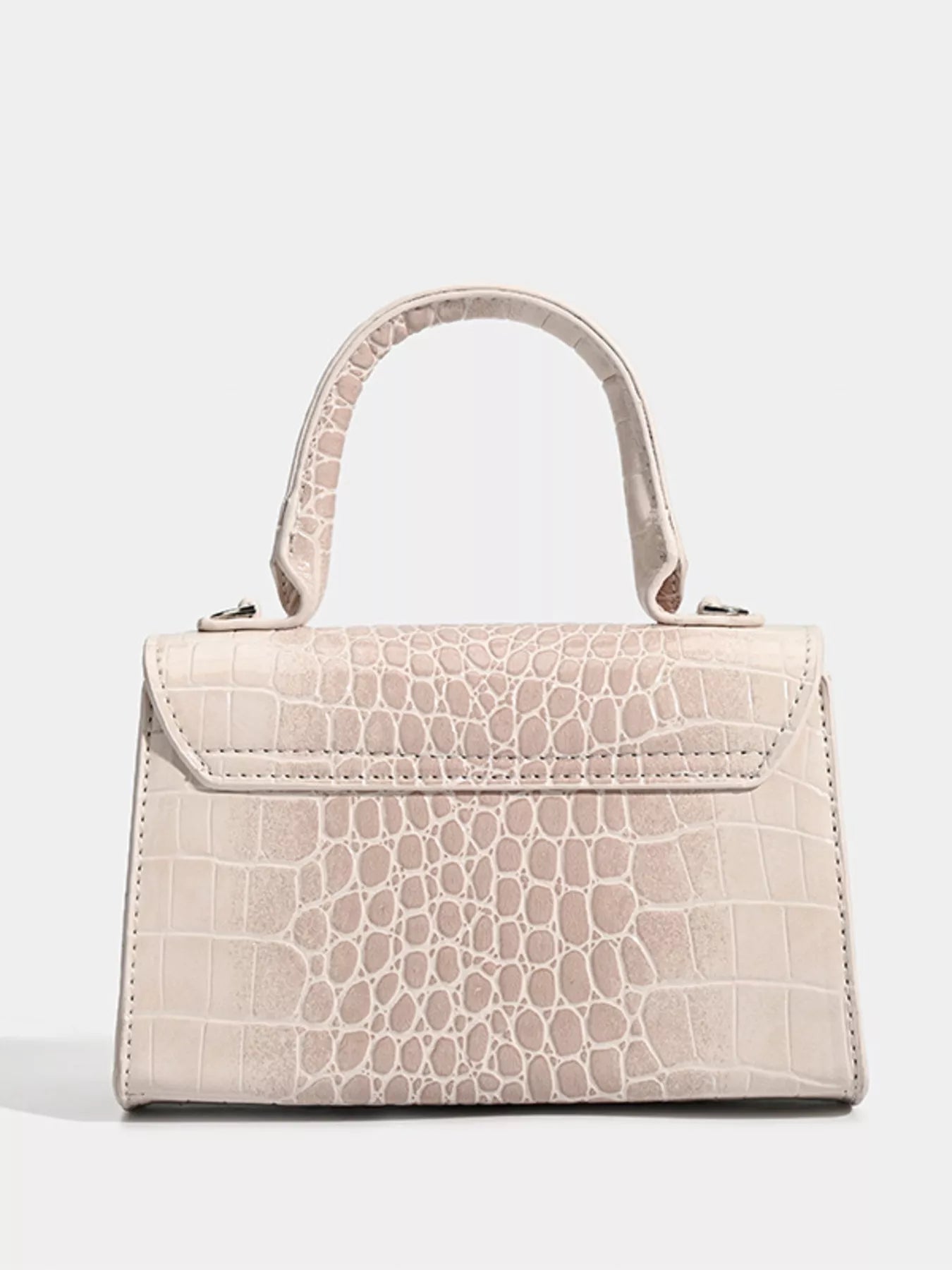 Croc-Embossed Handbag