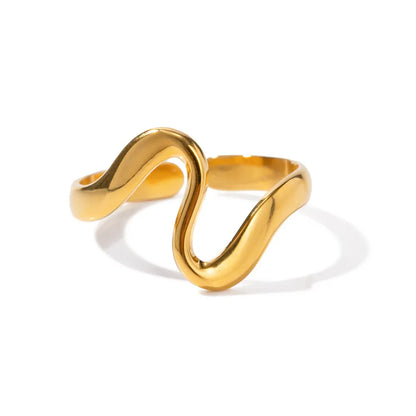 Asymmetrical Stainless Steel Ring