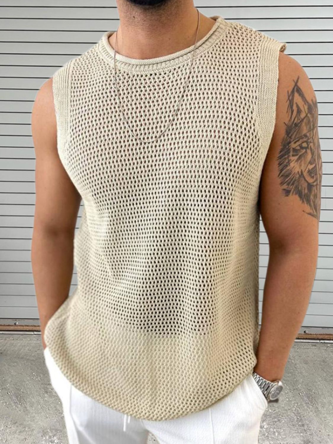 Men's Sleeveless Knit Top