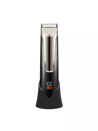 Men's Waterproof Electric Trimmer with LCD & Dock Charging