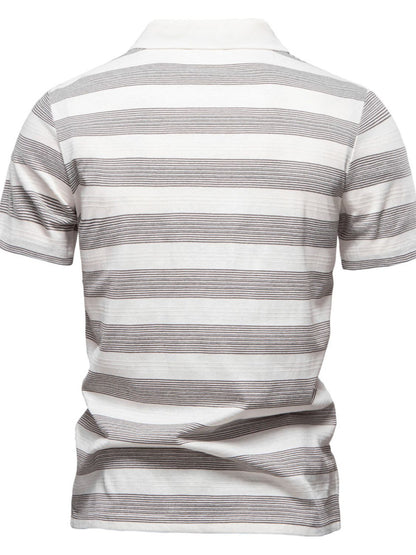 Men's Contrast Striped Polo