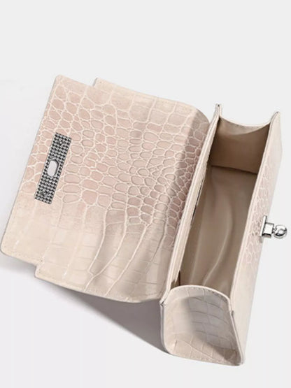 Croc-Embossed Handbag