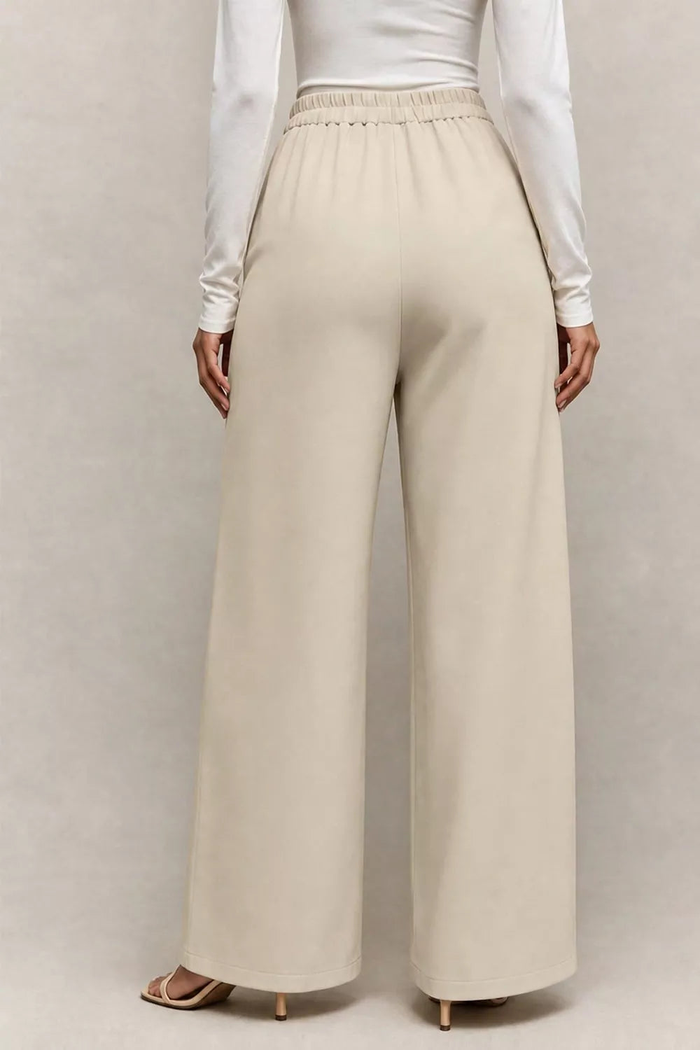 Asymmetrical Wrap Wide-Leg Pants