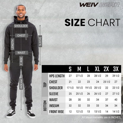 Men's Full Zip Sweat Pant Sweat Set - MONLANE