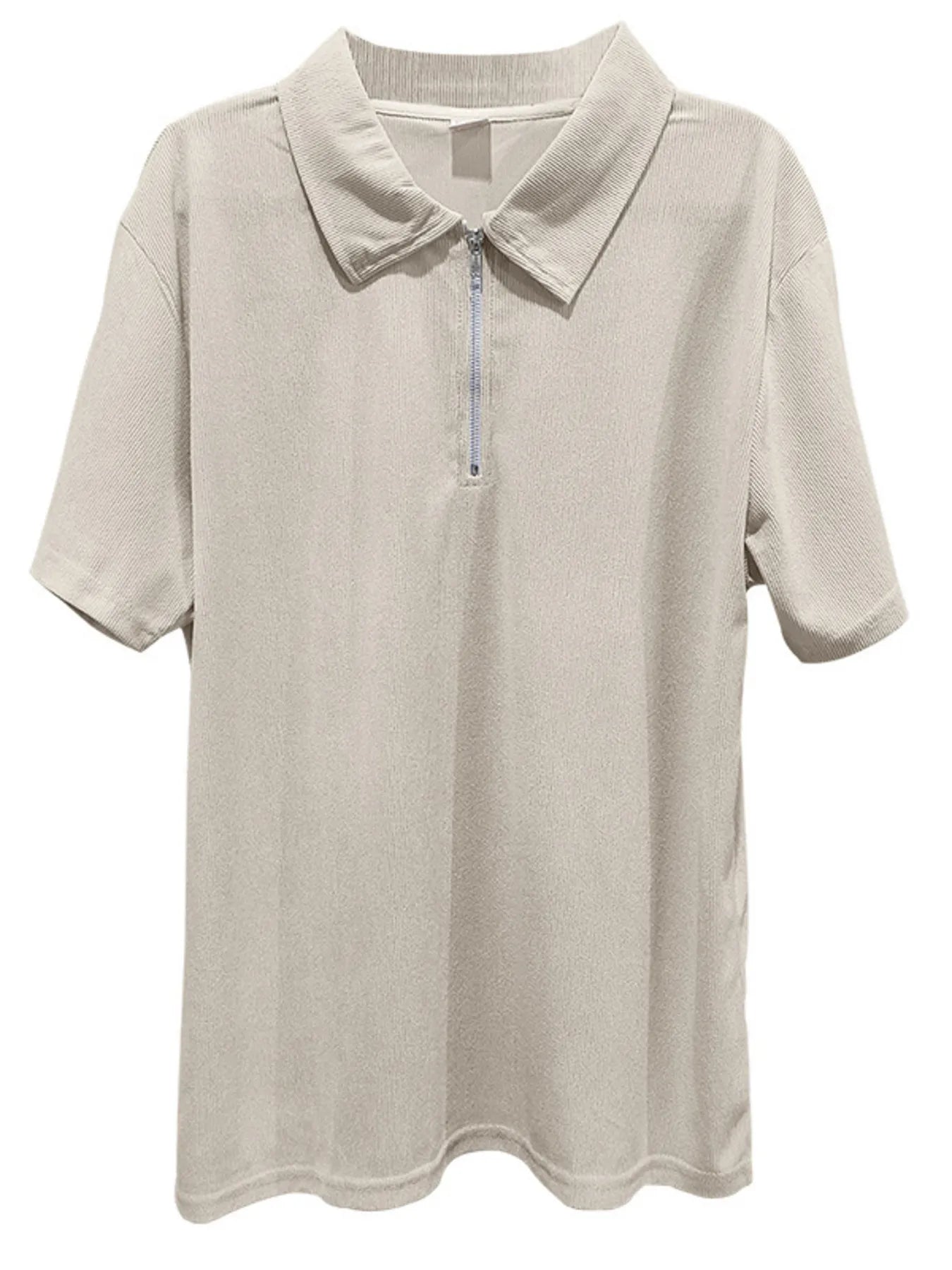 Men's Quarter Zip Short Sleeve Polo and Pants Set