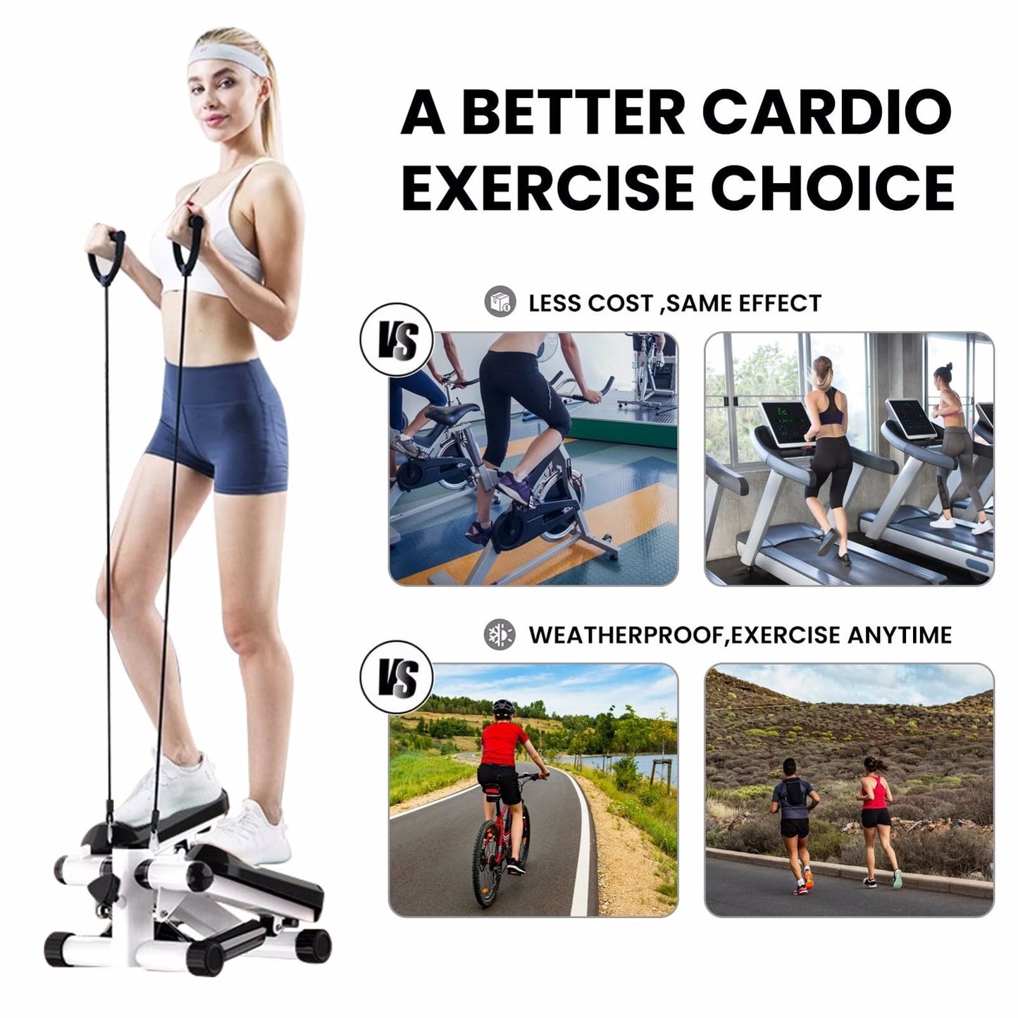 Stair Stepper with Resistance Band
