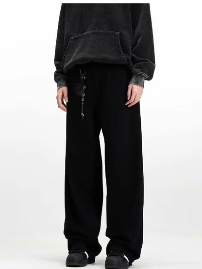 Men's Embroidered Palm Tree Wide Leg Jeans