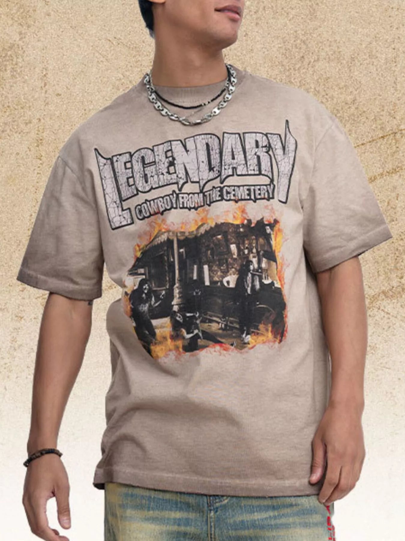 Men's Graphic Round Neck T-Shirt