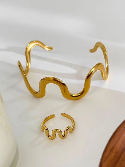 Wave Snake Design Bracelet Set
