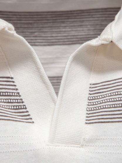 Men's Contrast Striped Polo