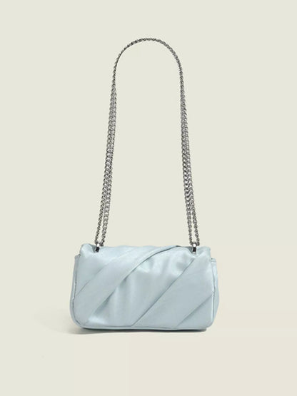 Ruched Flap Crossbody Bag