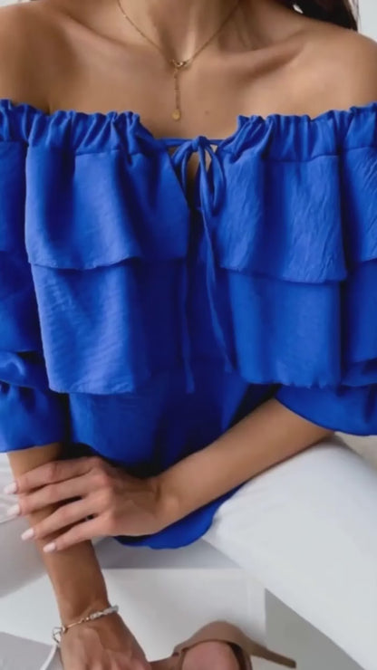 Ruffled Off-Shoulder Blouse